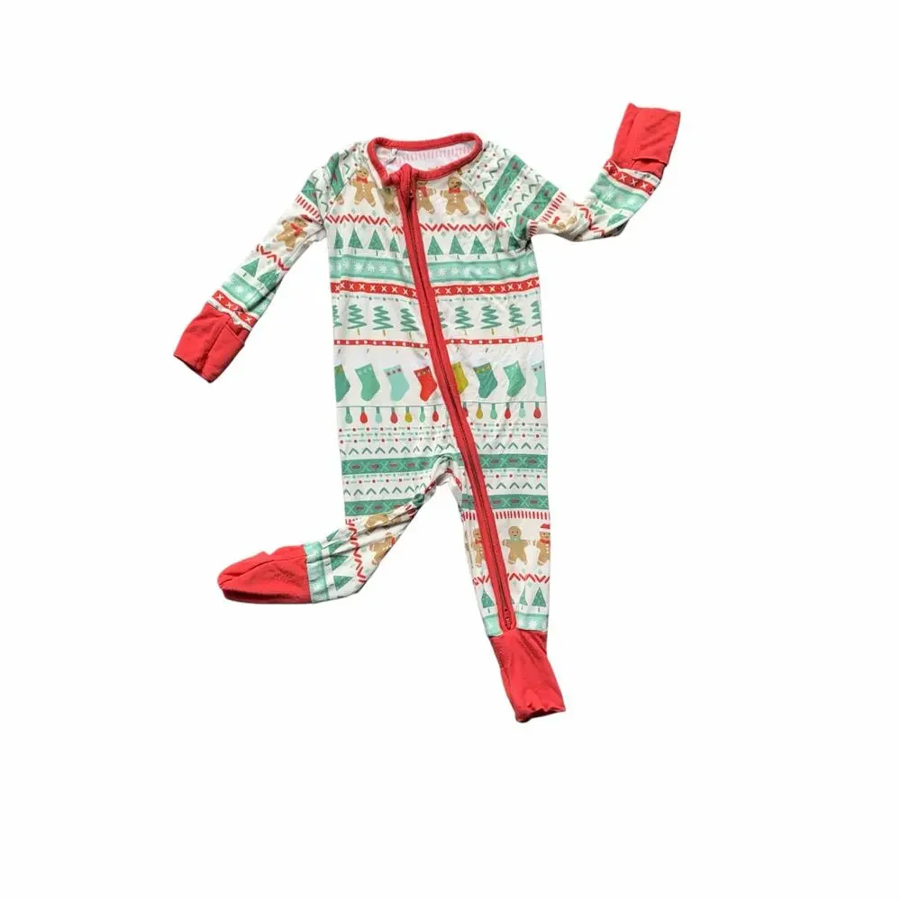 Little Sleepies Fair Isle Christmas Bamboo Zippy